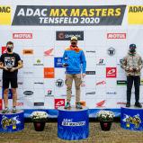 ADAC MX Masters 2020 Tensfeld, Meisterehrung v.l.n.r. Cato Nickel (Deutschland/KTM/WZ-Racing KTM), Martin Venhoda (Tschechien/KTM/NR83), Romeo Karu (Estland/Husqvarna/VKJ Racing - Mefo Sport) beim ADAC MX Junior Cup 125